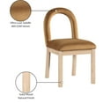 thumbnail image 2 of Meridian Furniture Conrad Saddle Velvet Dining Chair, 2 of 10