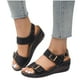 thumbnail image 4 of Amzcrzy Zapatos de mujer,Zapatos de mujer,Zapatillas de mujer, Sandalias casuales y cómodas de verano para mujer, con plataforma de color liso y hebilla de metal. Sandalias Mujer Zapatillas De Casa, 4 of 8