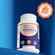 2 Pack - Vitamatic High Potency Vitamin D3 50,000 IU (as Cholecalciferol), Once Weekly Dose, 1250 mcg, 60 Veggie Capsules (Total 120 Capsules)