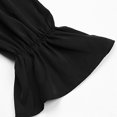 thumbnail image 5 of Women's Wrap V Neck Lantern Long Sleeve T Shirt Bodysuit Leotard Sexy Fashion Tunic Tops Tees Basic Leotard Jumpsuit, 5 of 7