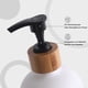 thumbnail image 4 of Set Dispensador de Jabón de Vidrio, Dispensador de Jabón de 500 Ml, Set de Baño Negro Mate con Bandeja, Dispensador de Jabón de Manos Loción Champú para Encimera de Cocina, 4 of 8