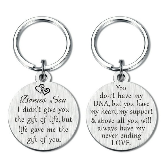 Yobent Stepson Gift for Christmas Birthday Valentines, Bonus Son Keychain