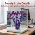 thumbnail image 5 of Deago 2 Pcs 15.7 Inch Large Aquarium Plants Artificial Plastic Fish Tank Plants Decoration Ornament for Fish, Purple, 5 of 8