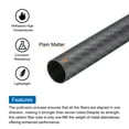 thumbnail image 4 of 2Pcs Carbon Fiber Tubes 16 x 18 x 420mm Matte Surface Rod 3K Roll Wrapped Carbon Round Tubing for RC Airplane, 4 of 5