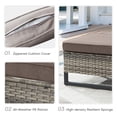thumbnail image 6 of Gymojoy 2 Pieces Outdoor Ottoman, Patio All Weather Rattan Wicker Footstool Footrest Seat with Removable Cushion,Gray, 6 of 6