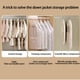 thumbnail image 5 of Advancent Funda gruesa de PEVA para el armario que conserva la esponjosidad de las chaquetas de plumón. Funda para el hogar. Almacenamiento y organización del hogar avena 90*58*15cm, 5 of 6