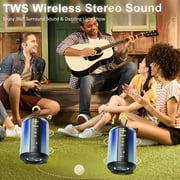 Full Screen TWS Dazzle Colour Pulsation Bluetooth Speakers Audio Outdoor Subwoofer RMG Lights Computer Home Plug Card