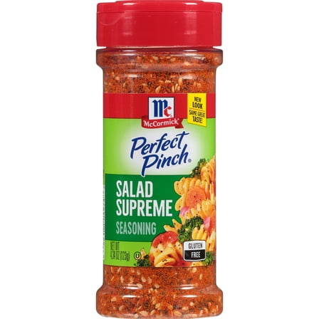 McCormick Perfect Pinch Gluten Free Gluten Free Salad Supreme Seasoning, 4.34 oz Bottle 2 pack