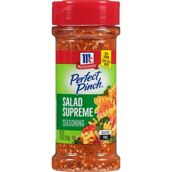 McCormick Perfect Pinch Gluten Free Gluten Free Salad Supreme Seasoning, 4.34 oz Bottle 2 pack