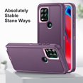 thumbnail image 3 of SaniMore for Motorola Moto G Play 2023 Case, 3-Layer Shock Absorbing Non-Slip Stripes [Soft Silicone Rubber] [Hard PC Bumper] Military Grade Shockproof Protective Cover for Moto G Play, Purple, 3 of 9