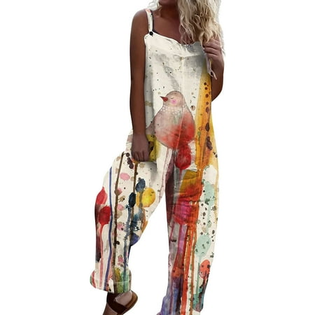 

CebDs 2023 Jumpsuits for Women Casual Women s Fashion Baggy Cotton Linen Overalls Casual Jumpsuit