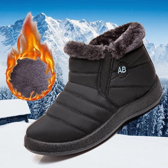 LSLJS Women Snow Boots Winter Shoes with Fur Lined Warm Slip On Boots for Women Waterproof Booties Comfortable Outdoor Anti Slip Shoes