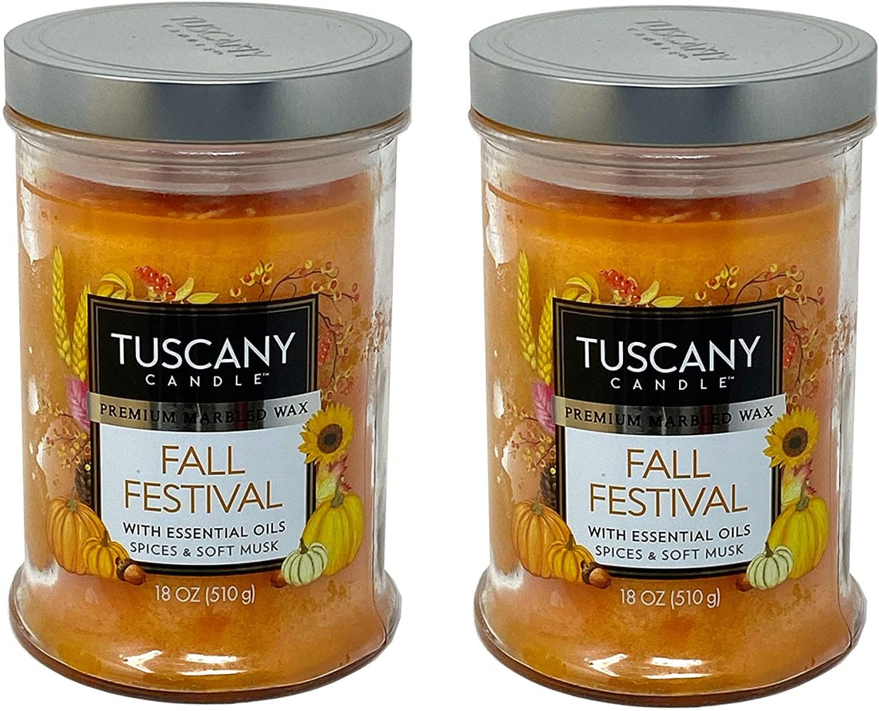"Tuscany Candle 18oz Scented Candle, Fall Festival 2Pack"