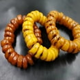 thumbnail image 2 of OPOLSKI Natural Amber Beeswax Abacus Beaded Bracelet Hand Jewelry Light Yellow, 2 of 7