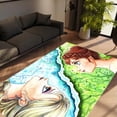 thumbnail image 4 of LaModaHome Non-Slip Rug Inspired Elsa & Anna Area Rug Washable Mat Child Stain Resistant Living Room Kitchen Carpet - Size: 4,6X6,6ft(140X200cm), 4 of 5