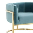 thumbnail image 6 of TOV Furniture Magnolia Sea Blue Velvet Chair with Gold Base, 6 of 11
