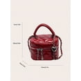 thumbnail image 7 of Wynndora Mini Box Crossbody Bag, red Quilted Metallic Purse with Chain Strap, Top Handle & Heart Charm, Women's Evening Clutch, 7 of 7