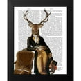 thumbnail image 2 of Fab Funky 15x18 Black Modern Framed Museum Art Print Titled - Deer and Chair Full, 2 of 5