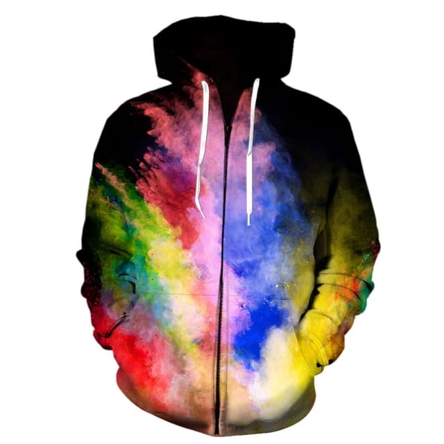 Nueva sudadera con capucha y cremallera con estampado 3D de mariposas de dibujos animados, sudadera estilo Harajuku estilo urbano, estilo hip-hop, informal, moderna y genial.