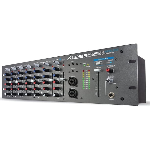Mezclador de audio Alesis MultiMix 10 inalámbrico de 10 canales para montaje en rack