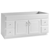 Design House 60" Solid Wood Concord Bathroom Vanity, Ready to Assemble, White