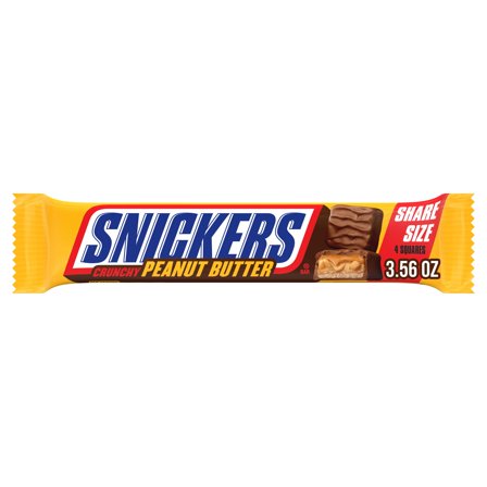 Snickers Crunchy Peanut Butter Squared Chocolate Bars, Share Size- 3.56 oz