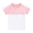 thumbnail image 5 of Fesfesfes 4T Clothes Kids Girls Solid Color Threaded Round Neck Short Sleeved And Shorts Two Piece Set, 5 of 8
