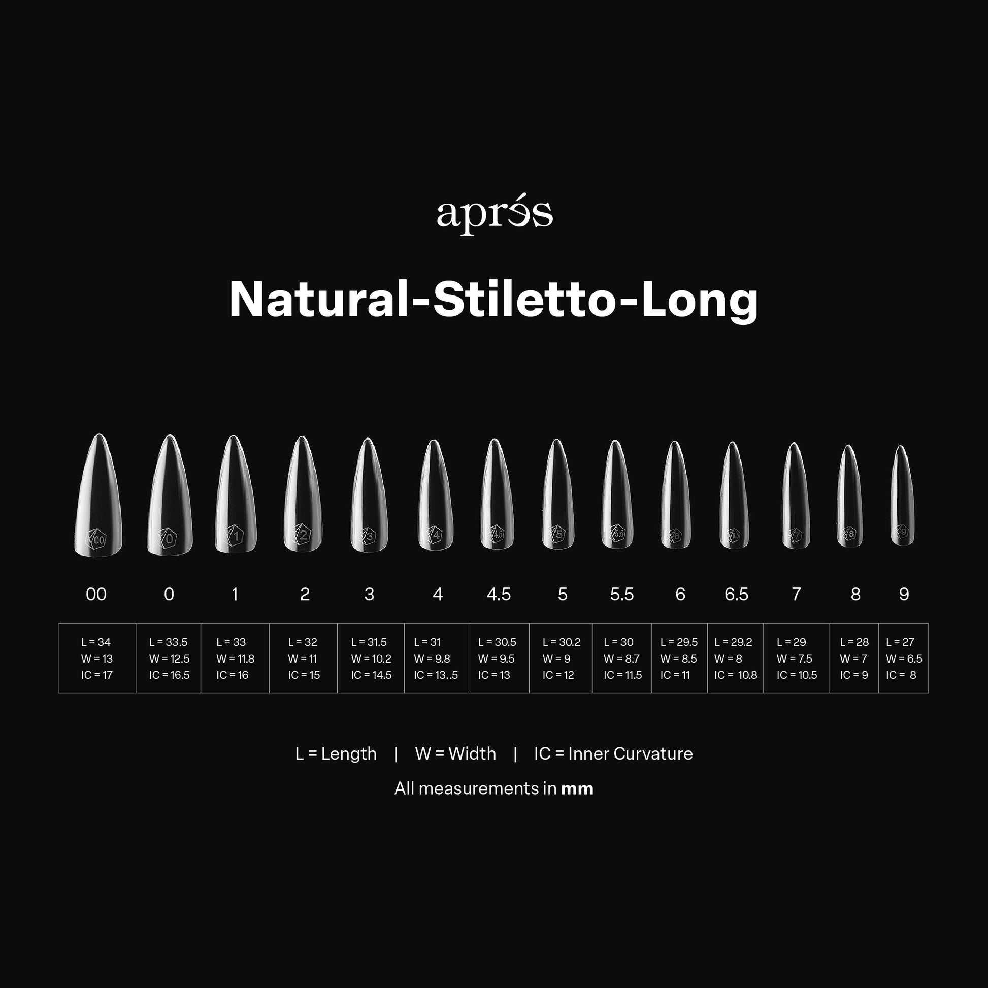 Apres Gel-X Nail Extensions Natural Stiletto Long 14 sizes | 600 Pcs