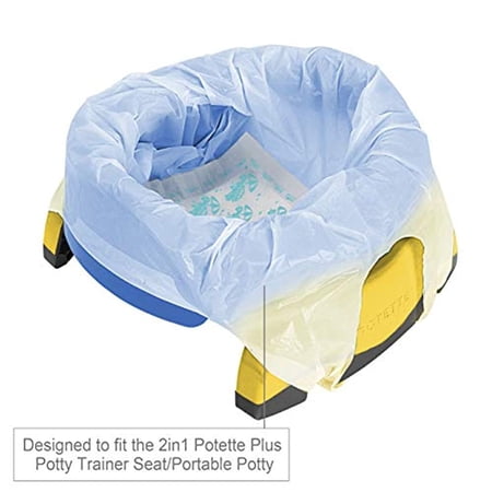 Kalencom Potette Plus 2-in-1 Portable Potty & Training Seat Disposable Liners, 30-Pack