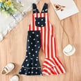 thumbnail image 2 of Summer Toddler Girls Jumpsuits Sleeveless Independence Day Striped Prints Suspender Trousers Outwear Jumpsuits for Girls, 2 of 7