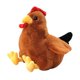 thumbnail image 2 of Muñeco de peluche de pollo de dibujos animados, muñeco de peluche decorativo de coche suave, figura de juguete de animal de granja marrón 40 cm, 2 of 9