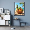 thumbnail image 7 of Diamond Art Kit for Adults, Tropical Fruit Basket Beach Scene Diamond Painting for Adults Beginners, 5D DIY Diamond Art Painting Kits, Colorful Diamond Painting Craft for Home Decor 12x16, 7 of 7