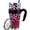 Pink-Leopard, variant on 40 Oz Tumbler with Handle and Silicone Straws,Coffee Insulated Tumbler with Handle,40 Oz Flowers Water Bottles,Travel Mug with Handle