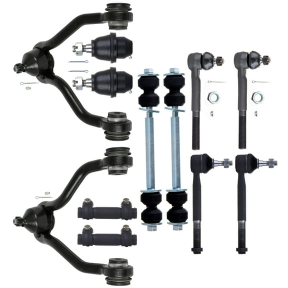 ECCPP 12Pcs Front Tie Rod End Upper Control Arm and Ball Joint Sway Bar End Link Fit For 1999-2000 for Cadillac for Escalade 1995-1999 for Chevrolet for K1500