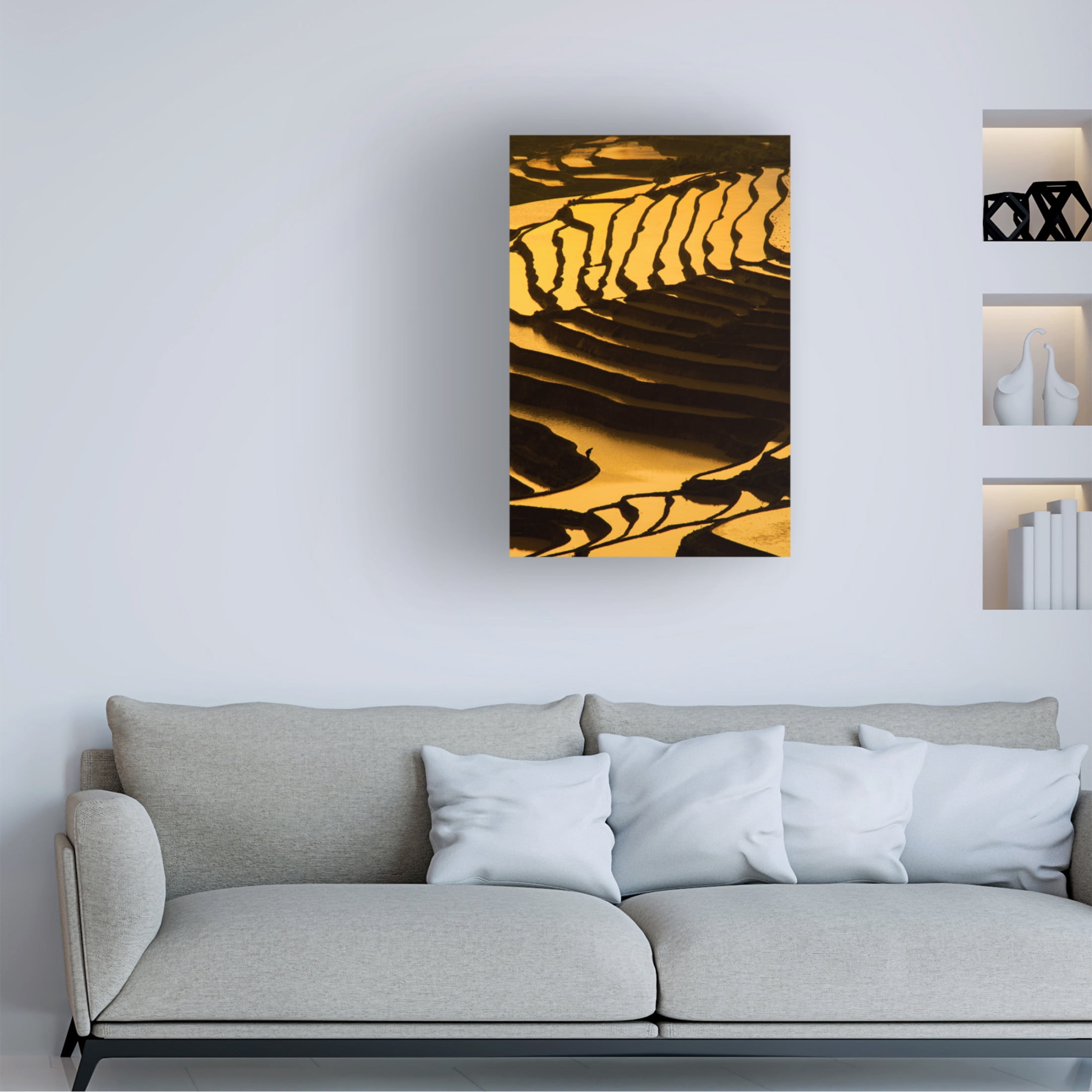 Canvas Wall Art - Andreas Sandstrom 'Among The Terraces' Wall Art for Living Room, Bedroom, or Office D?cor by Trademark Fine Art - 30 x 47 Inches