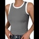 thumbnail image 3 of Camisetas Sin Mangas para Mujer, Estilo Casual, Básicas, con Tirantes Gruesos, Ajustadas, con Espalda Nadadora, Color Negro, Talla XL, 3 of 6