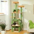 thumbnail image 1 of PAWZ Road 72 inch Large Cat Tree Tower with Sisal Scratching Posts and 2 Condos for Indoor Cats Green, 1 of 9