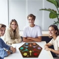 thumbnail image 3 of Wahoo Marble Board Game 2-Sided Wooden Aggravation 4-6 Player Family Party Game 20 Inch, 3 of 7