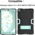 thumbnail image 2 of Mignova For Samsung Galaxy Tab A 10.1 2019 Case(SM-T510/T515),Heavy Duty Shockproof Rugged Case High Impact Full Body Protective Case for Samsung Galaxy Tab A 10.1 Inch T510/T515(Black/Aqua), 2 of 7