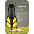 thumbnail image 3 of Swim Fins Travel Size Short Blade, Snorkeling Fins with Adjustable Buckles for Adult Men Women Kids Diving Flippers, 3 of 8