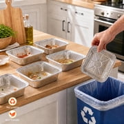 Treamon Aluminum Pans, Square Disposable Tin Foil Pans, 8*8 50 Count