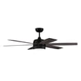 thumbnail image 3 of Trevor 52 in. Flat Black Finish Outdoor Ceiling Fan, Integrated LED Light & Remote Included, 3 of 4