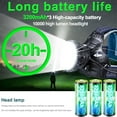 thumbnail image 4 of Rechargeable headlamps for adults 100000 lumen super bright headlamp spotlight, waterproof head lamp 4 modes with tail warning light, for adults hard, 4 of 7