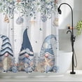 thumbnail image 2 of Blue Ocean Gnome Fabric Shower Curtain Marine Life Eucalyptus Leaves Washable Shower Curtains for Bathroom, Waterproof Bath Curtain with Hooks Home Decor 36x72in, 2 of 8