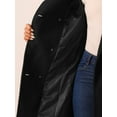 thumbnail image 5 of DARING DIVA Women's Double Breasted Peacoat Collar Jackets with Pockets Black S, 5 of 6