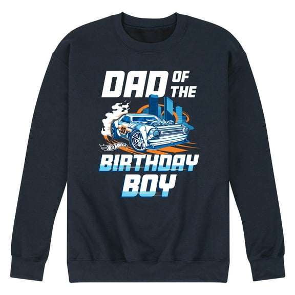 Hot Wheels - Dad Of Birthday Boy - Men's Crew Neck Fleece Pullover