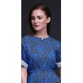 thumbnail image 4 of Bimba Robe d'Été Longue Maxi en Rayonne à Imprimé Géométrique Triangle pour Femmes avec Fente Latérale - X-Grand, 4 of 6