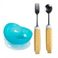 thumbnail image 3 of WINDLAND Arthritis Elderly Utensil Disabled Patient Easy Grip Eating Aids Spoon Fork Stainless Steel Removable Rotating Tableware, 3 of 11