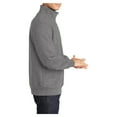 thumbnail image 3 of Mens 1/4 Zip Cotton/Poly Fleece Sweatshirt Vintage Heather 2X-Large, 3 of 8
