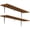 Rustic Brown and black, variant on HOOBRO Set of 2 39.4-Inch Floating Wall Shelves with Metal Brackets, Rustic Brown